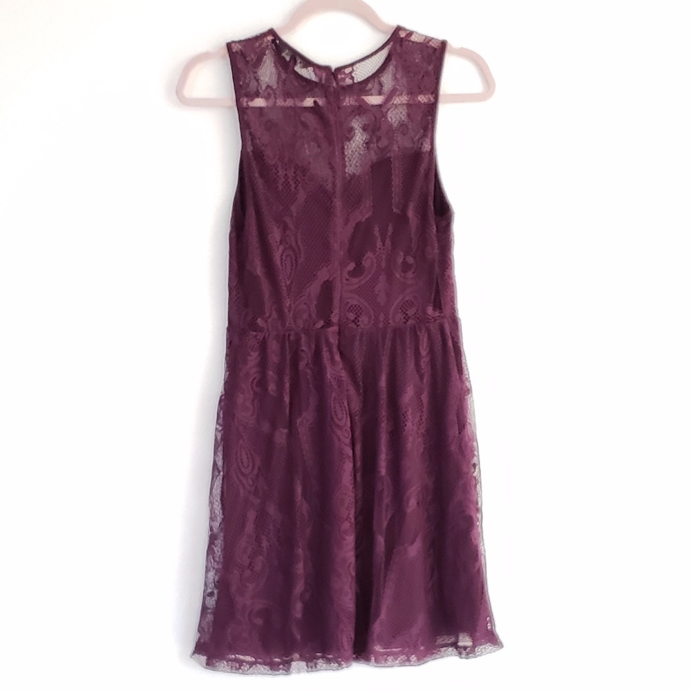 NWOT LACE BACK Dress Purple EXPRESS Never Worn